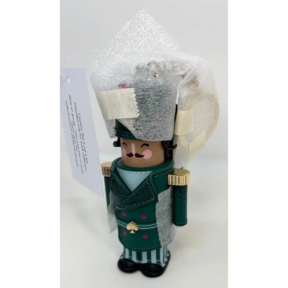 Kate Spade Oh What Fun 3D Nutcracker Key Chain Green KJ070 Christmas Holiday NWT